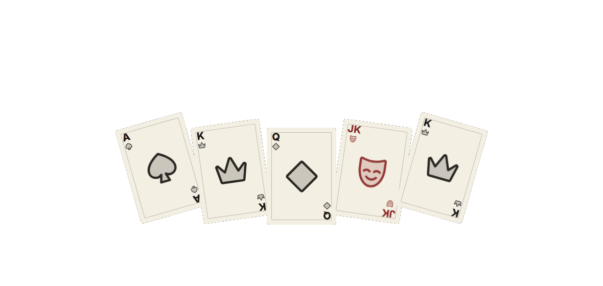 Matching cards take a brass edge